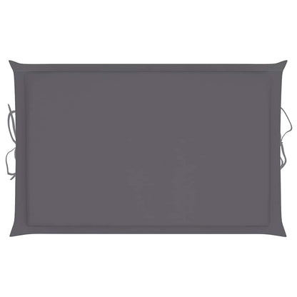 Sun Lounger Anthracite Solid Acacia Wood, Fabric (100% Polyester)