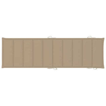 Sun Lounger Natural wood Solid Acacia wood