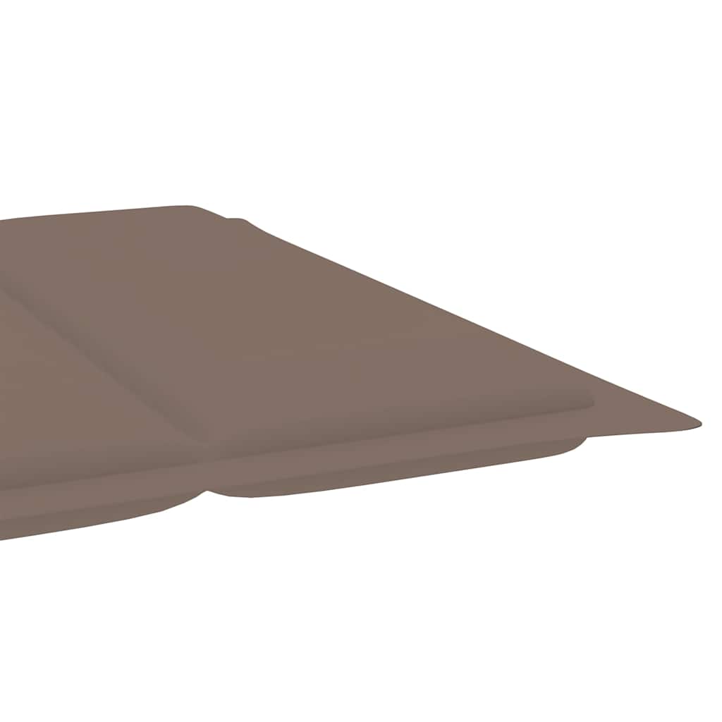 Sun Lounger Taupe Solid Acacia wood Standard Foldable