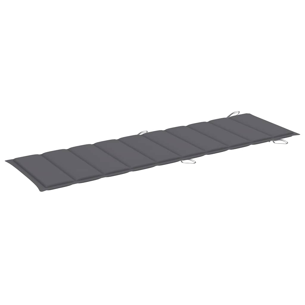Sun Lounger Anthracite Solid Acacia wood with a natural oil finish