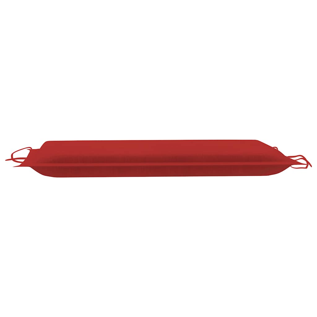 Patio Sun Lounger Natural wood color, Red cushion