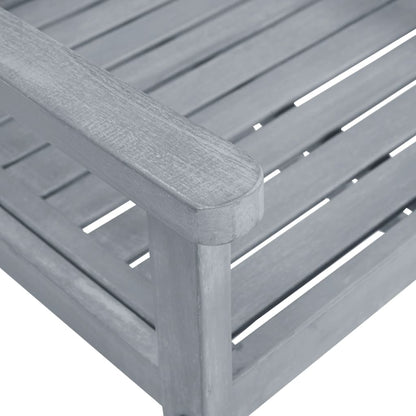 Patio Chair Set of 6 Gray Solid Acacia wood, Polyester Standard