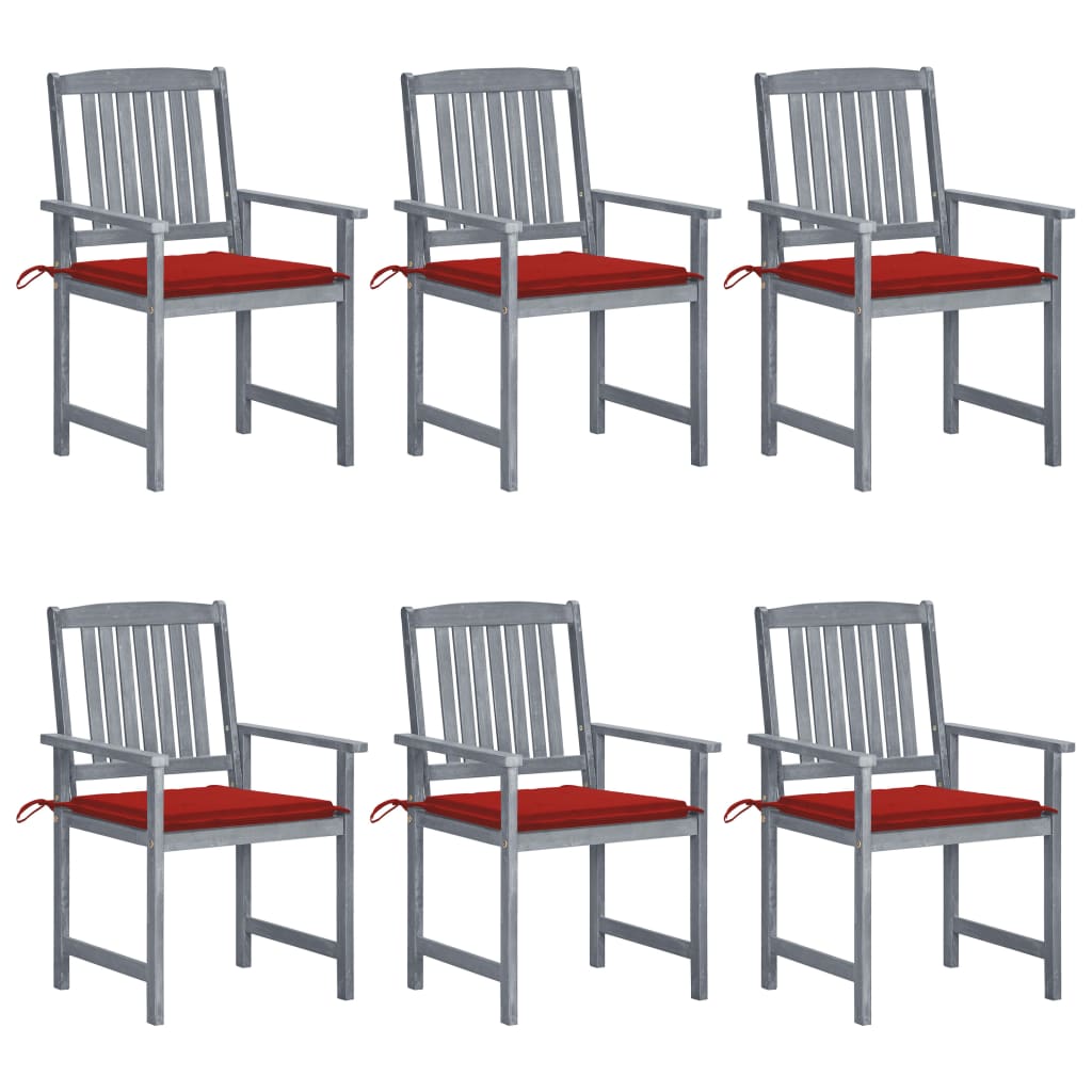 Patio Chair Set of 6 Grey