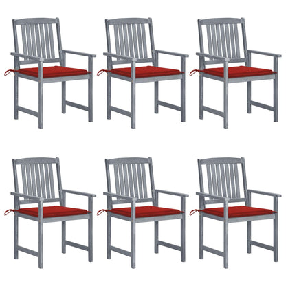 Patio Chair Set of 6 Grey