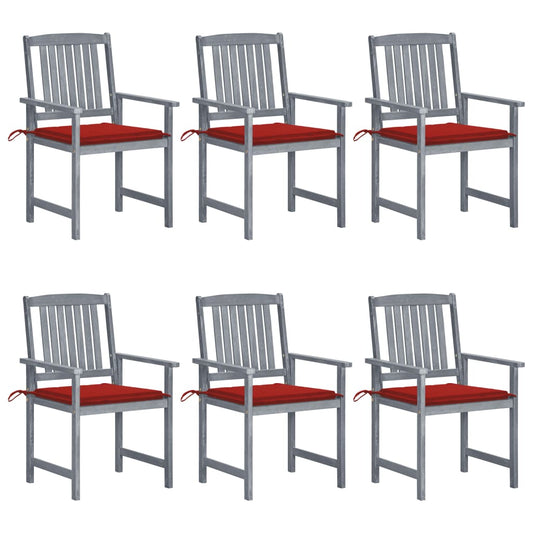 Patio Chair Set of 6 Grey