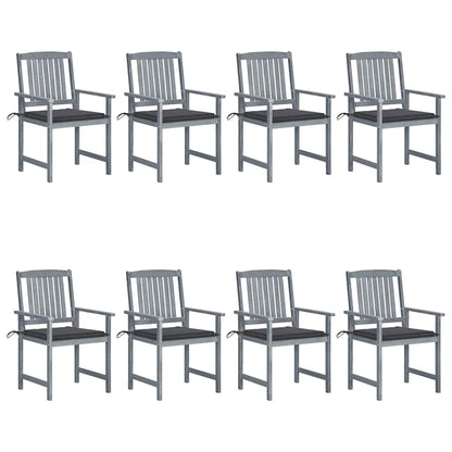 Garden Chair Set of 8 Grey