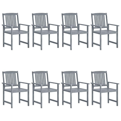 Garden Chair Set of 8 Grey