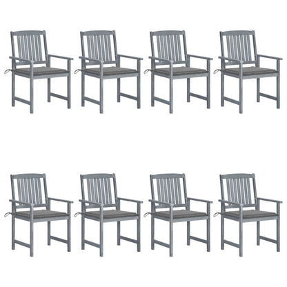 Garden Chair Set of 8 Grey