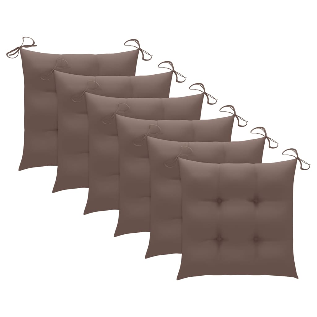 Patio Chair Set of 8 Gray Solid acacia wood Standard Durable