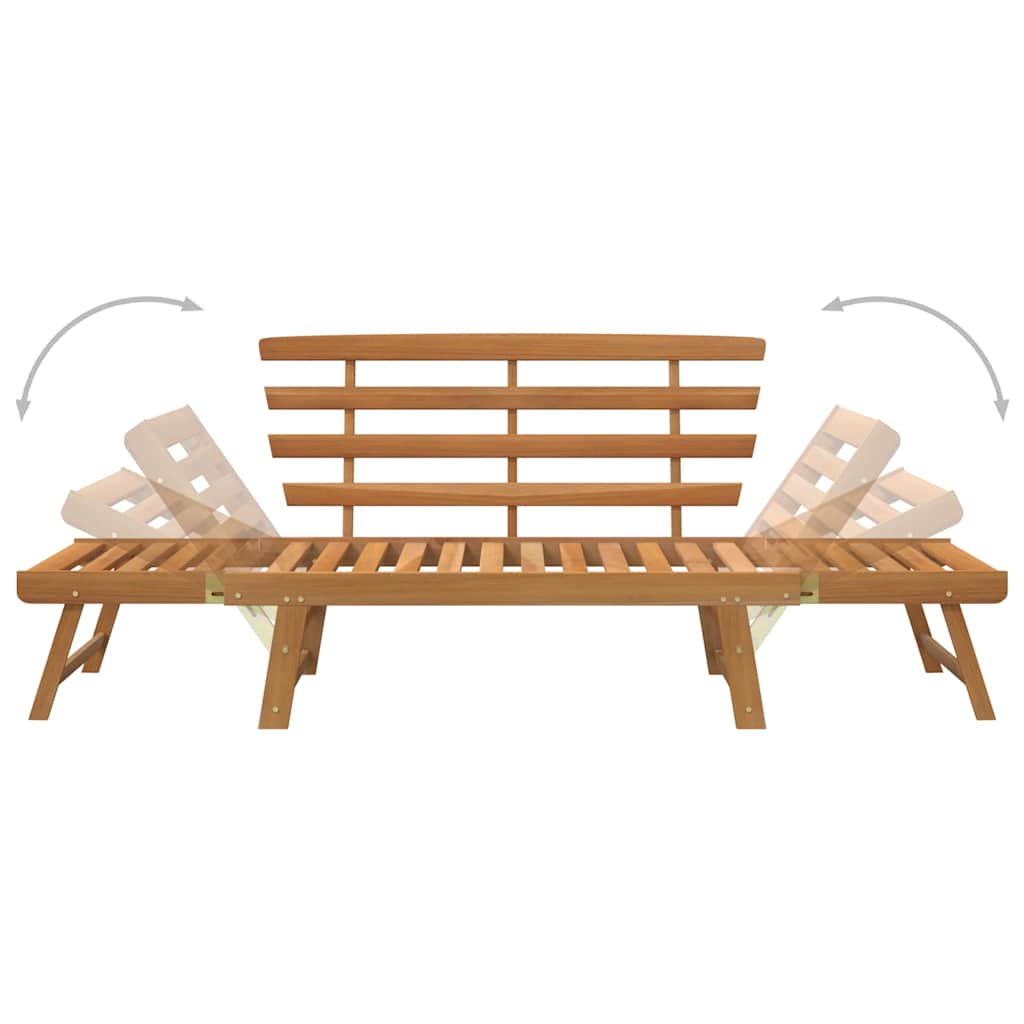 Garden Bench Brown Solid acacia wood Large