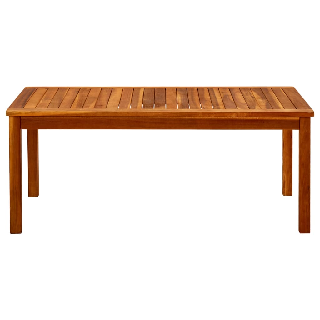 Coffee Table Natural Wood Solid Acacia Wood Medium Durable