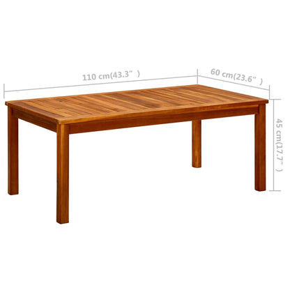 Coffee Table Natural Wood Solid Acacia Wood Medium Durable