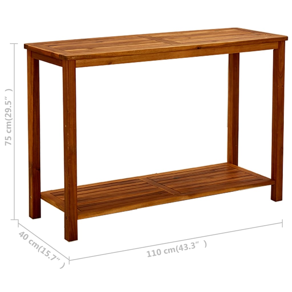 Garden Console Table Solid Acacia Wood Large Durable