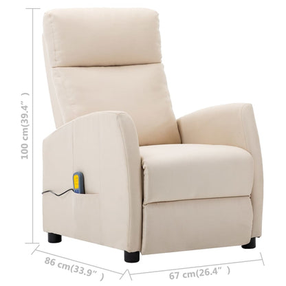 Electric Massage Recliner Cream