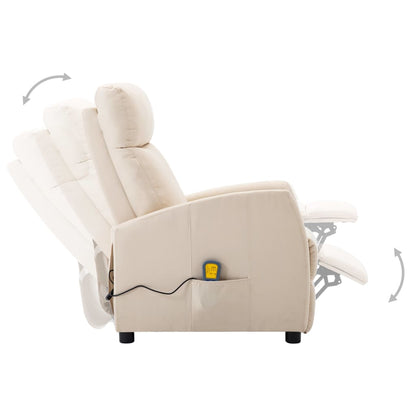 Electric Massage Recliner Cream