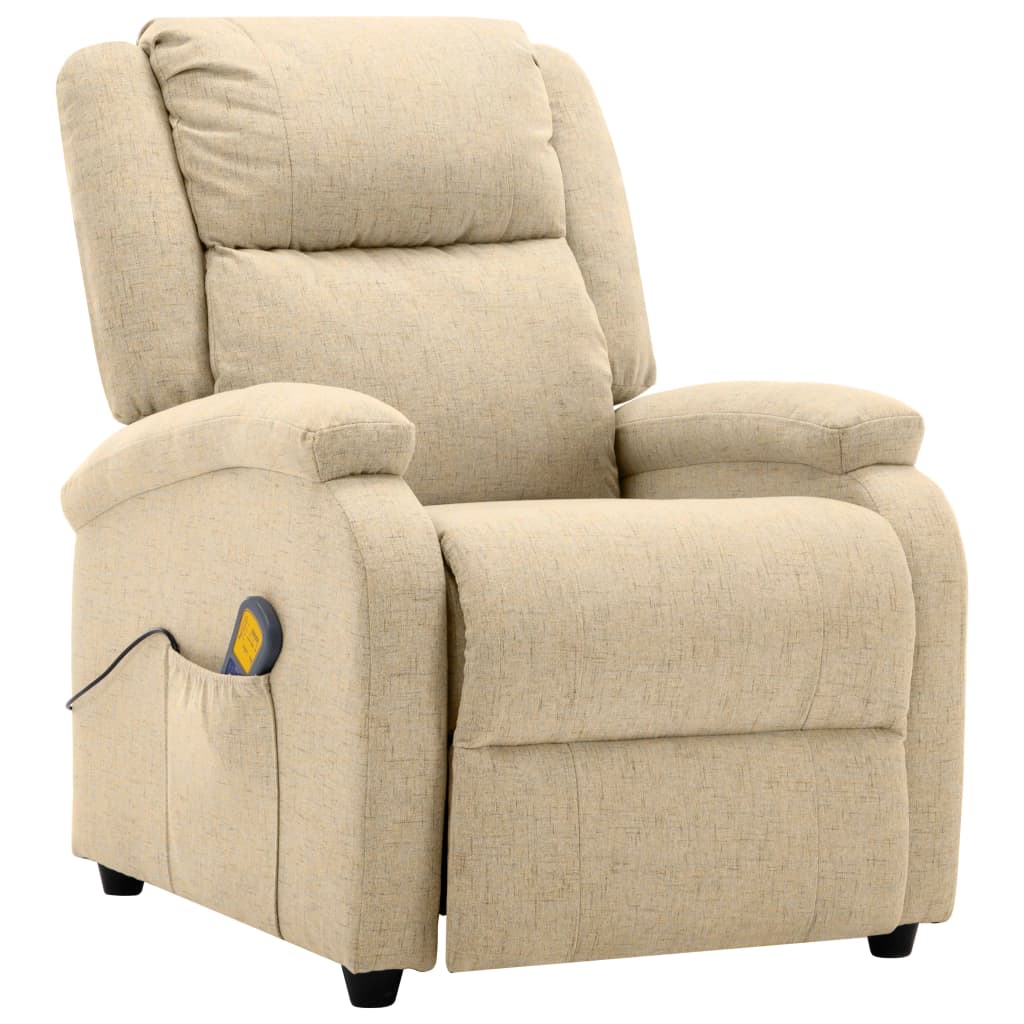 Electric Massage Chair Cream 100% polyester, metal Standard