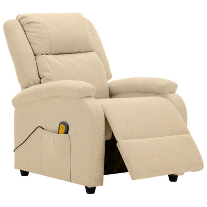 Electric Massage Chair Cream 100% polyester, metal Standard