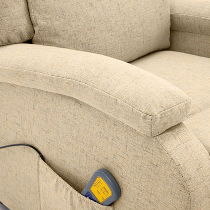 Electric Massage Chair Cream 100% polyester, metal Standard