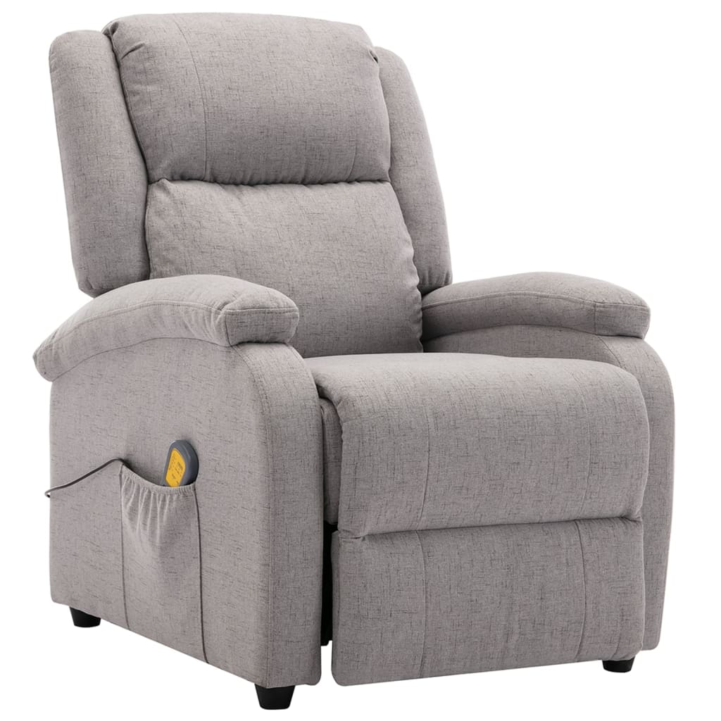 Electric Massage Chair Light grey Fabric (100% polyester), metal