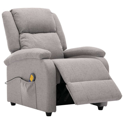 Electric Massage Chair Light grey Fabric (100% polyester), metal