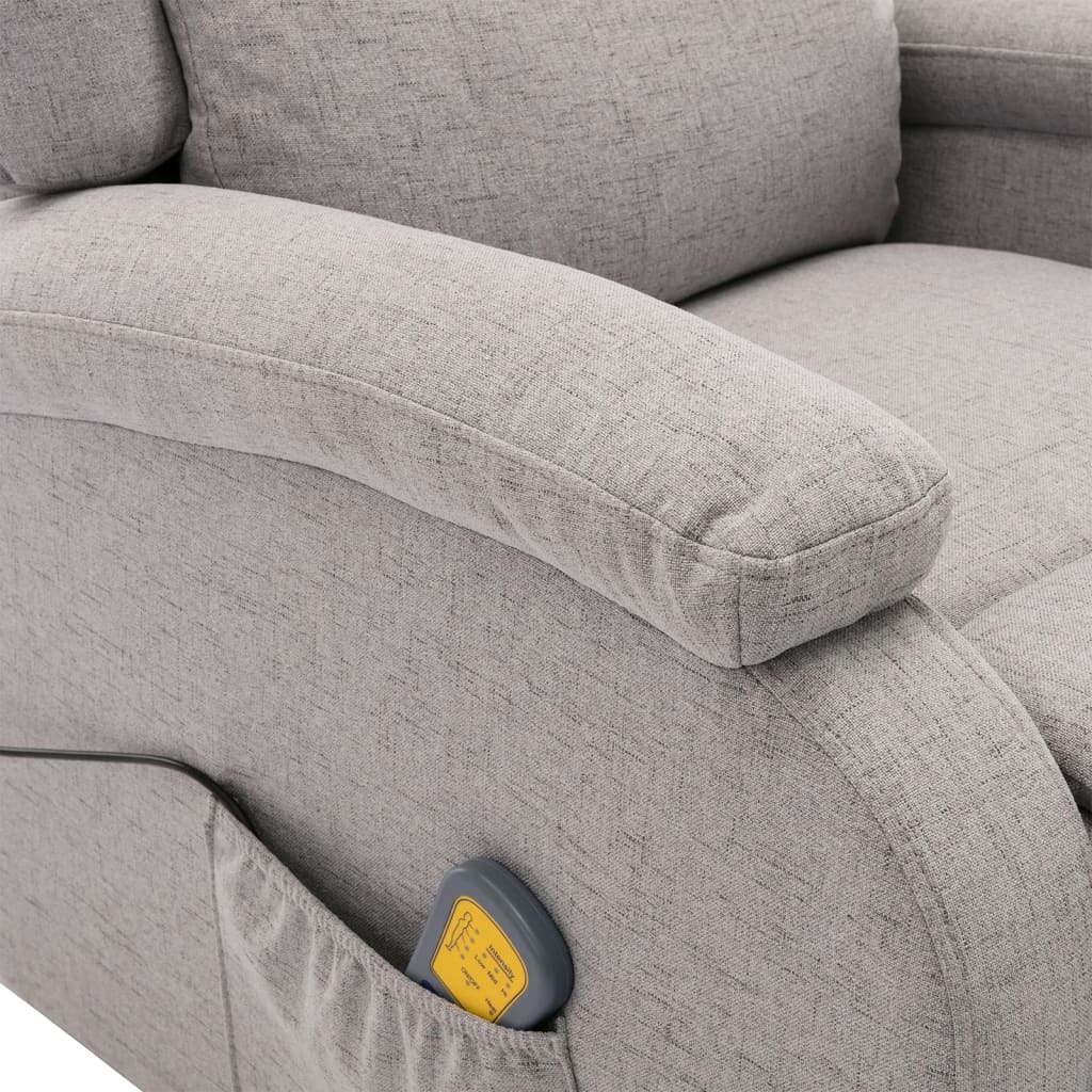 Electric Massage Chair Light grey Fabric (100% polyester), metal