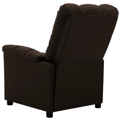 Electric Massage Chair Dark Brown 100% Polyester Fabric
