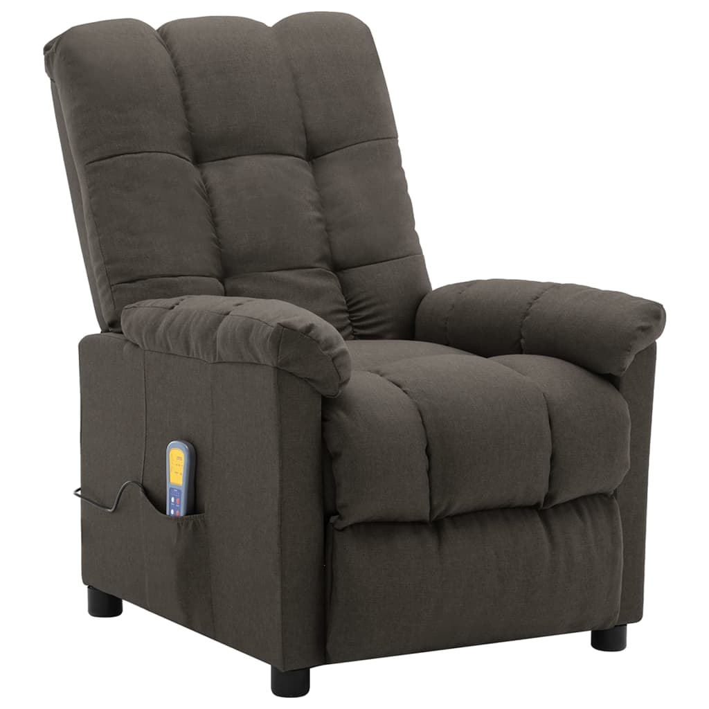 Electric Massage Chair Taupe 100% polyester fabric, plywood, iron
