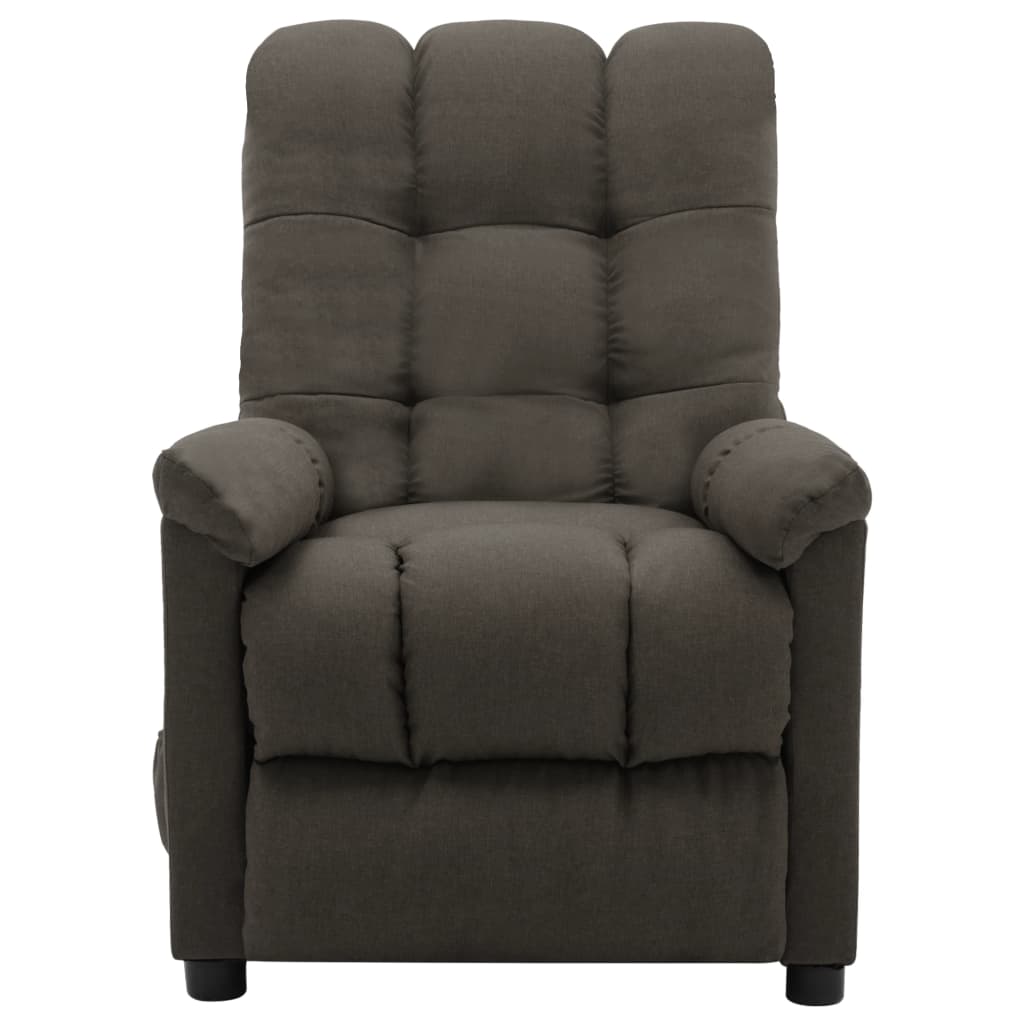 Electric Massage Chair Taupe 100% polyester fabric, plywood, iron