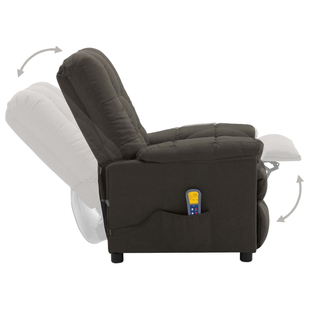 Electric Massage Chair Taupe 100% polyester fabric, plywood, iron