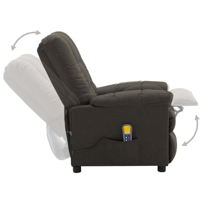Electric Massage Chair Taupe 100% polyester fabric, plywood, iron