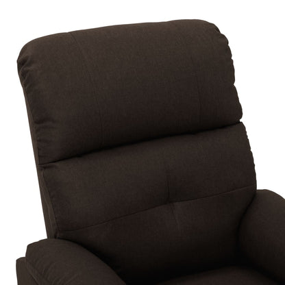 Massage Recliner Dark brown Fabric upholstery Standard