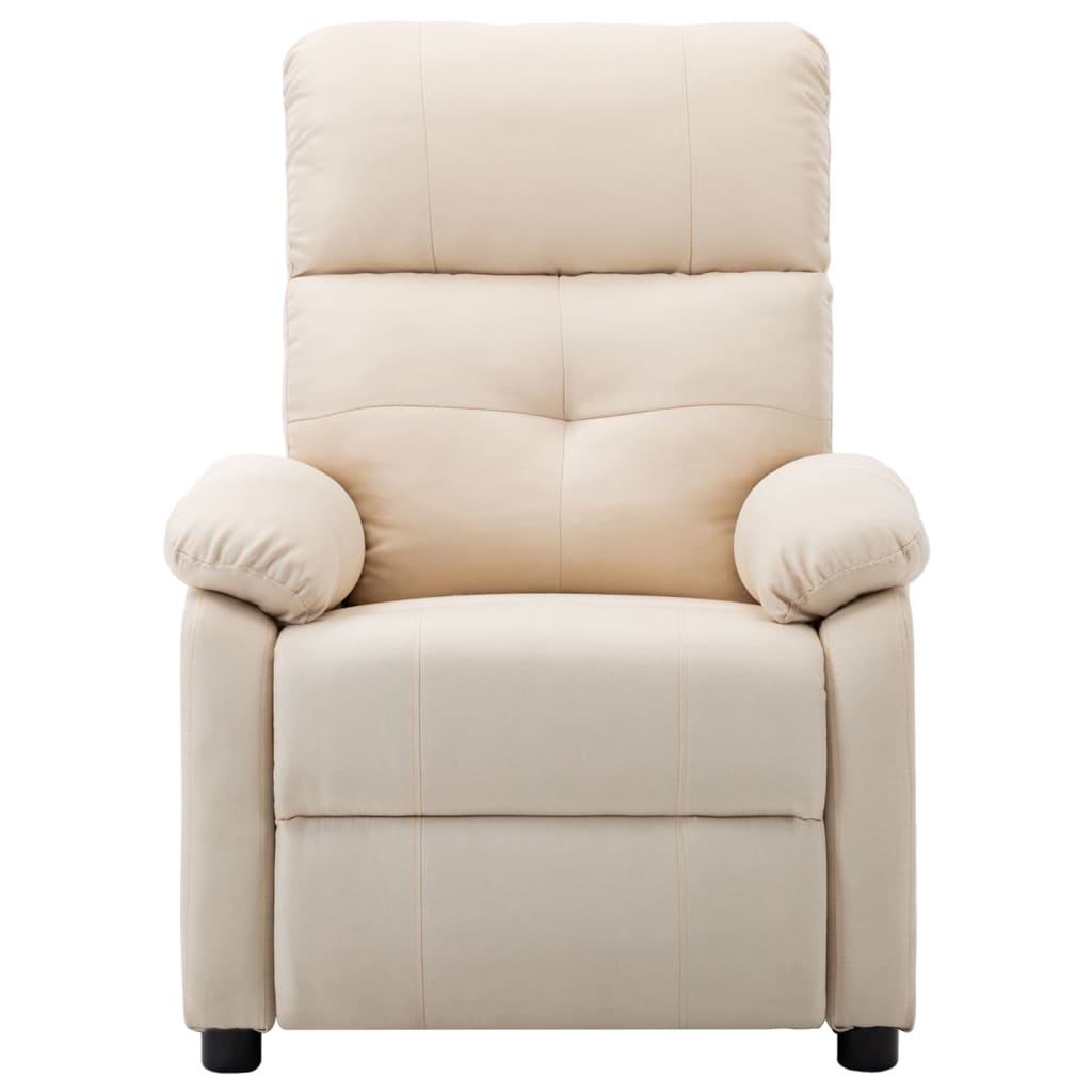 Massage Recliner Cream Fabric