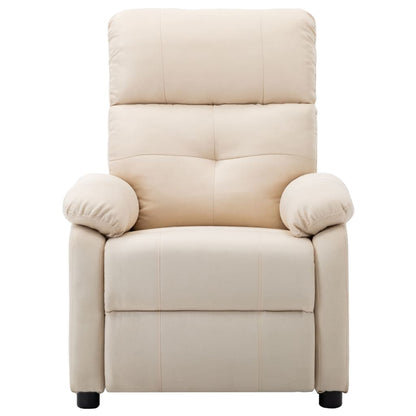 Massage Recliner Cream Fabric