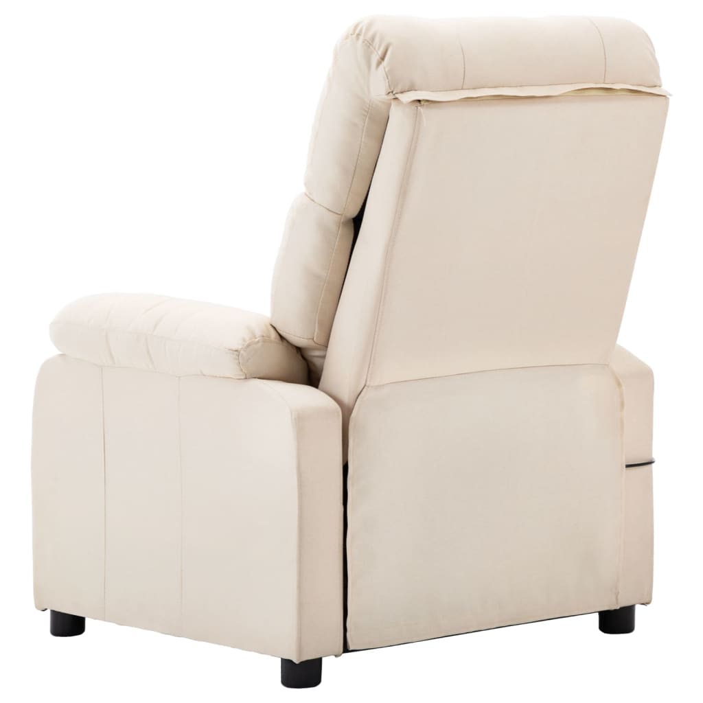 Massage Recliner Cream Fabric