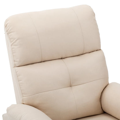 Massage Recliner Cream Fabric