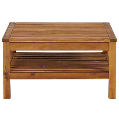 Garden Lounge Set Dark Grey Solid Acacia Wood, 100% polyester