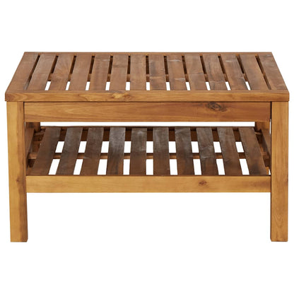 Garden Lounge Set Dark Grey Solid Acacia Wood, 100% polyester