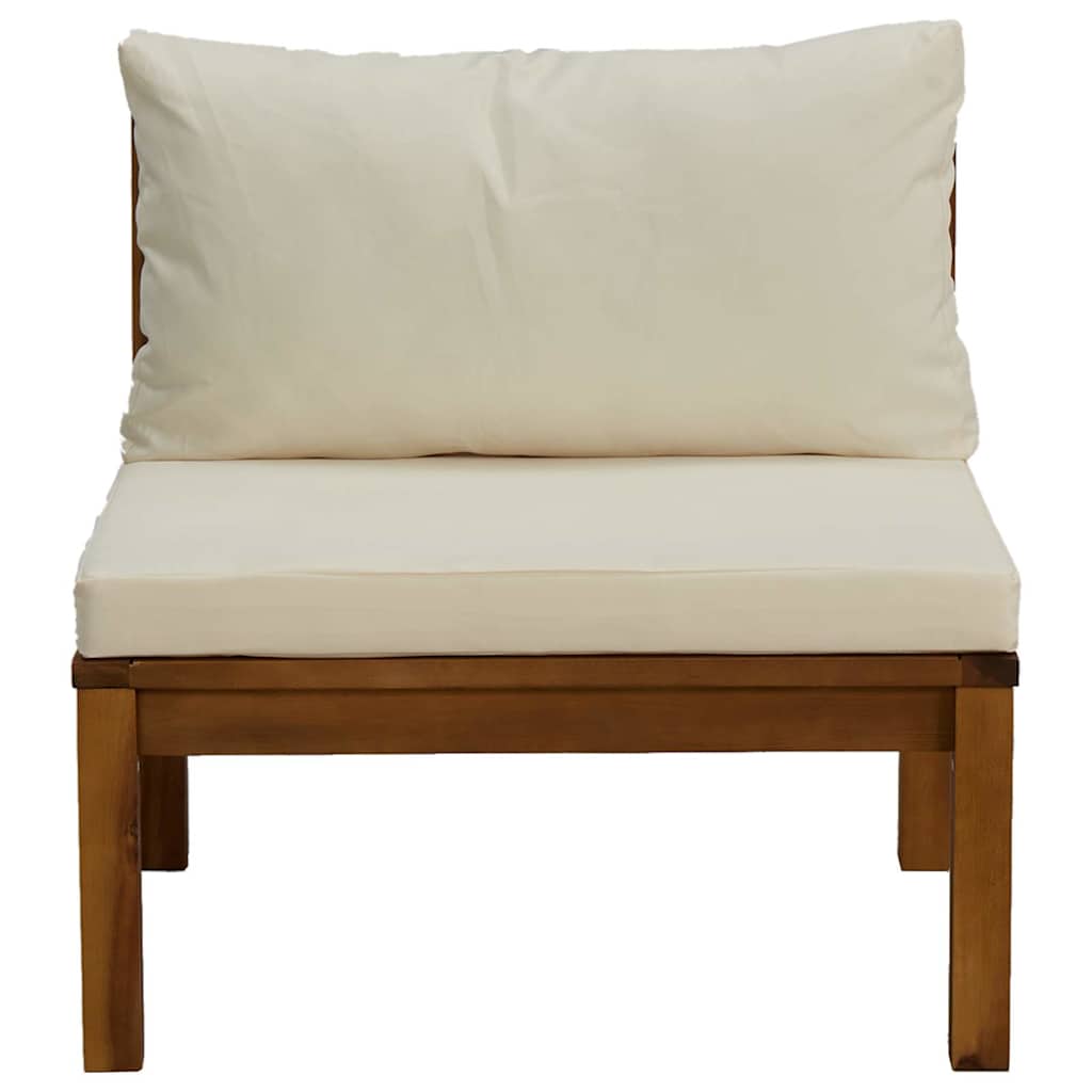 Garden Lounge Set Cream White, Warm Brown