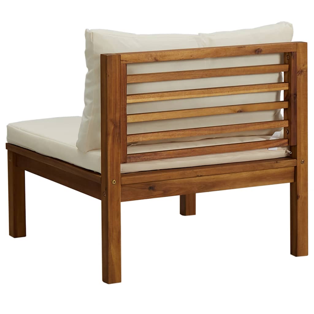 Garden Lounge Set Cream White, Warm Brown
