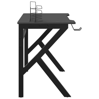 Gaming Desk Black Engineered wood 35.4 in x 23.6 in x 29.5 in