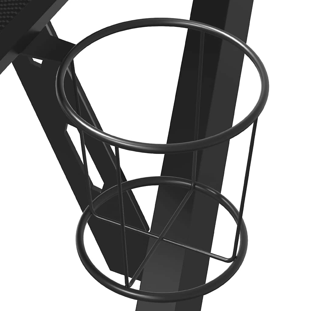 Gaming Desk Black Engineered wood, Iron 35.4 x 23.6 x 29.5 in