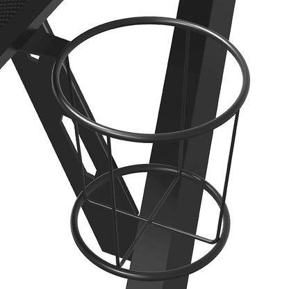 Gaming Desk Black Engineered wood, Iron 35.4 x 23.6 x 29.5 in