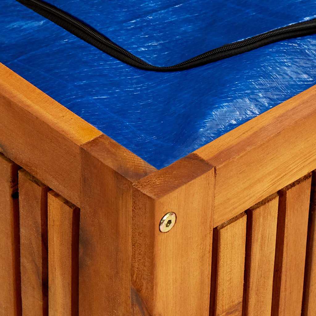 Storage Box Solid Acacia wood, Polyethylene 59.1 x 31.5 x 29.5 in