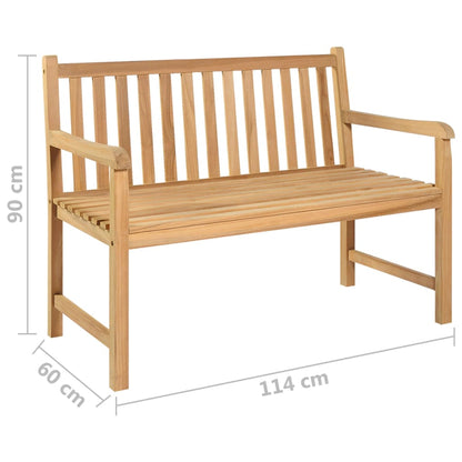 Garden Bench Natural Teak Solid Teak Wood Medium Durable