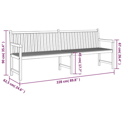 Garden Bench Warm Teak Wood Fine Sanded Teak Hardwood Large