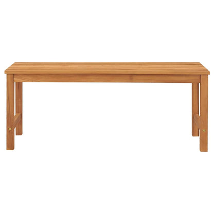 Bench Brown Solid Teak Wood 45 in Strong Bench Rectangular