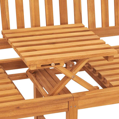 Bench Teak Solid Teak Wood 3-seater