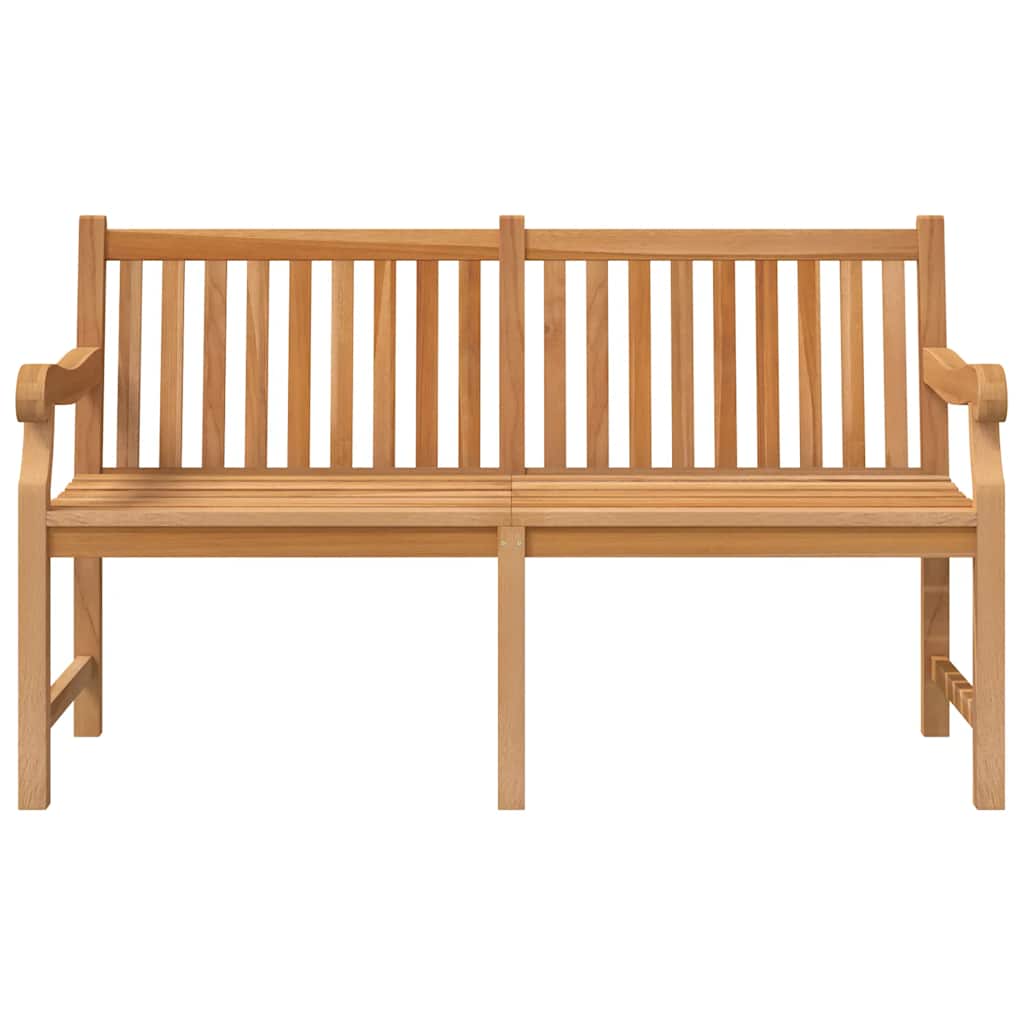 Garden Bench Light Brown Solid Teak Wood Extra Heavy Durable