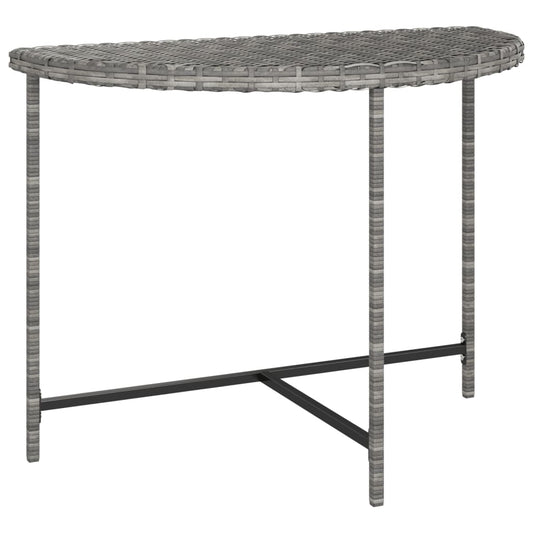 Garden Table Grey Poly Rattan Medium Tough Garden Table