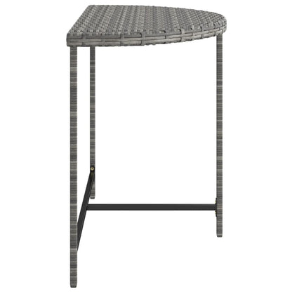Garden Table Grey Poly Rattan Medium Tough Garden Table